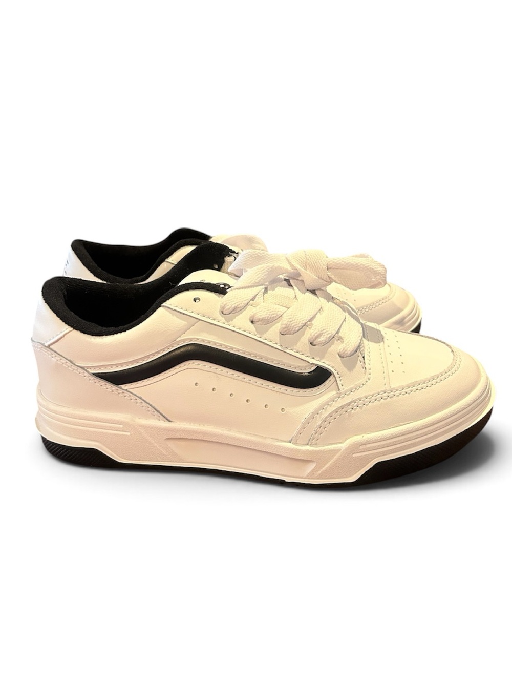 Hylane Vans White and Black Low-Top Athletic Sneakers - Picture 7 of 9